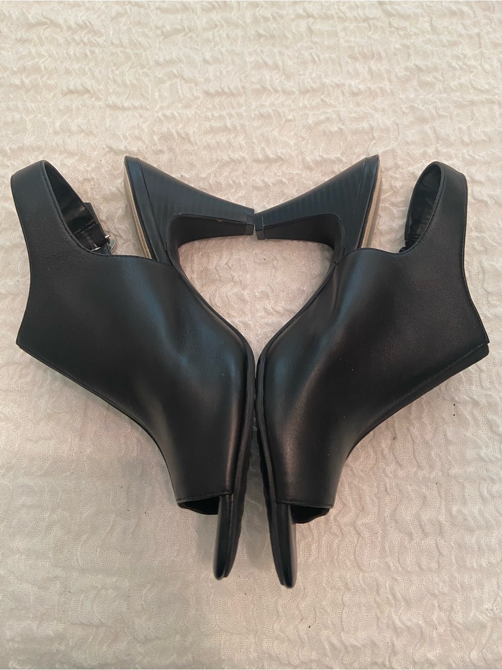 ALFANI BLACK PEEP TOE HEELED MULE SIZE 9 - Picture 7 of 9